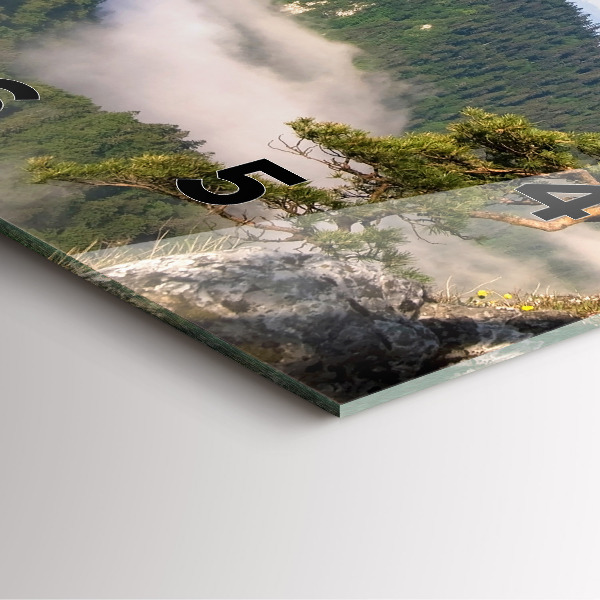 Square glass wall clock Sokolica Peak in the Pieniny Mountains