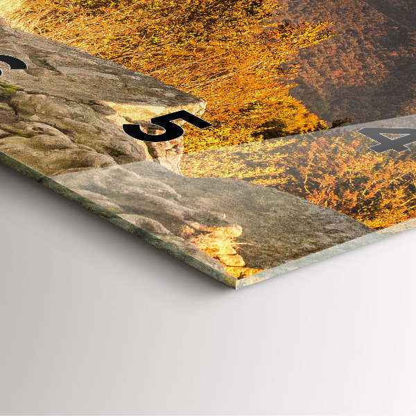 Square glass wall clock Bieszczady Mountains