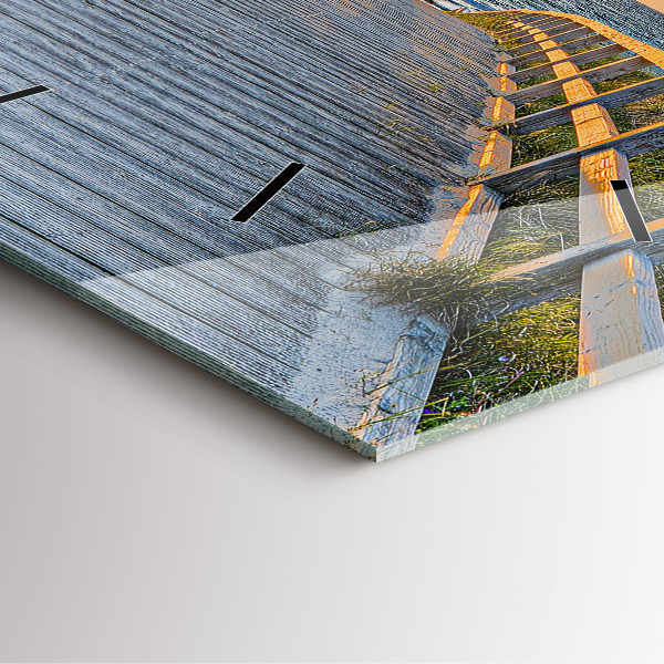 Square glass wall clock Beach Holidays