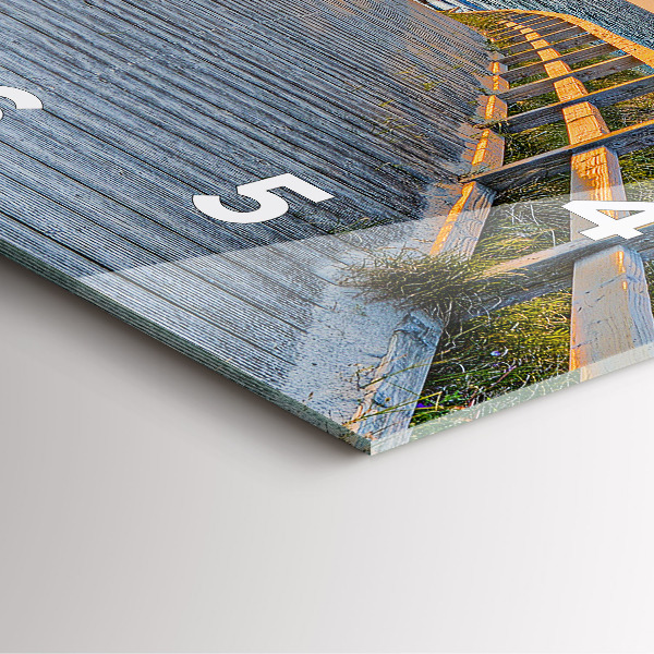 Square glass wall clock Beach Holidays