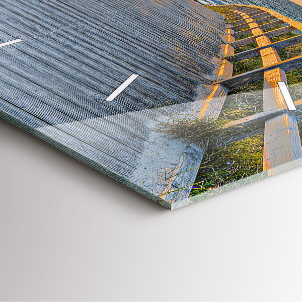 Square glass wall clock Beach Holidays