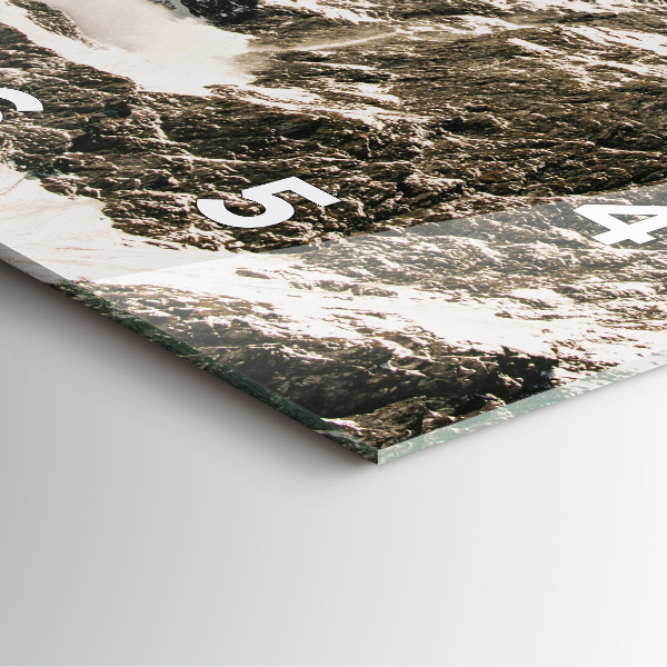 Square glass wall clock Watzmann Mountains