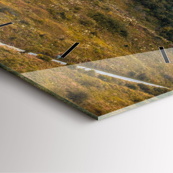 Square glass wall clock Spiš Castle in Slovakia