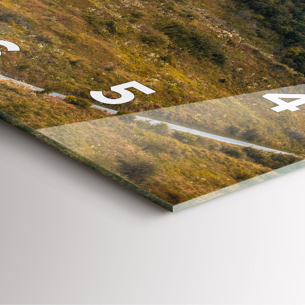 Square glass wall clock Spiš Castle in Slovakia