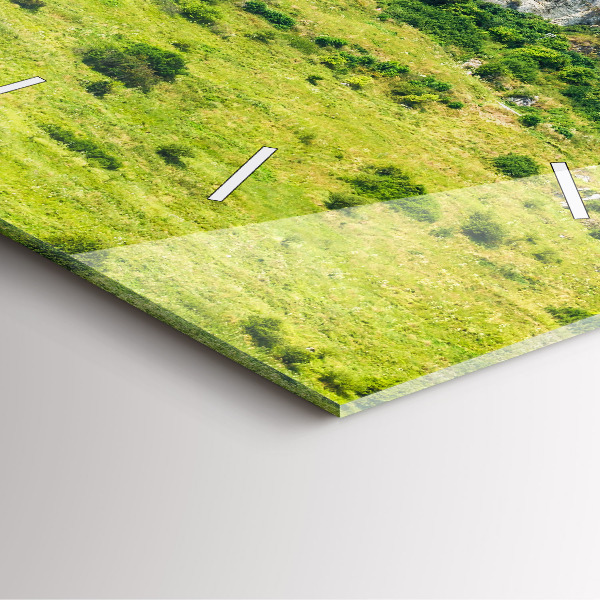 Square glass wall clock Spiš Castle in Slovakia