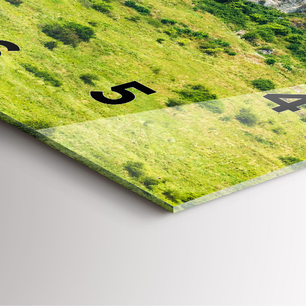 Square glass wall clock Spiš Castle in Slovakia