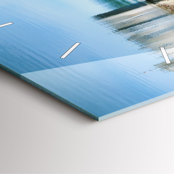 Square glass wall clock Leeds Castle