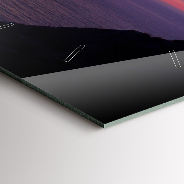 Square glass wall clock Stone head