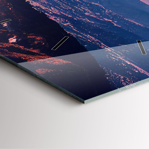 Square glass wall clock Mountains in San Antonio USA