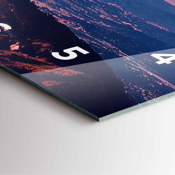 Square glass wall clock Mountains in San Antonio USA