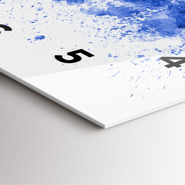 Square glass wall clock San Antonio Watercolors