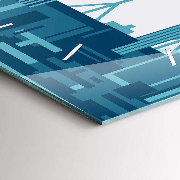 Square glass wall clock Architecture in the USA