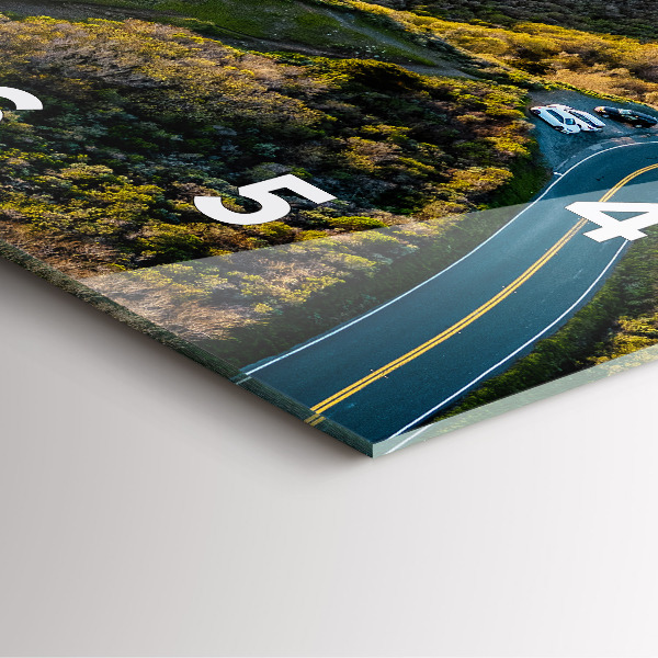 Square glass wall clock The Road to San Francisco