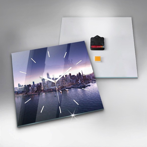 Square glass wall clock View of San Francisco