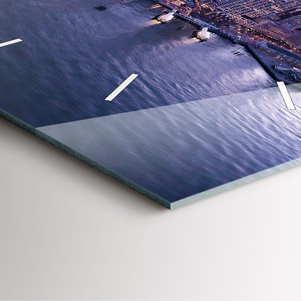 Square glass wall clock View of San Francisco