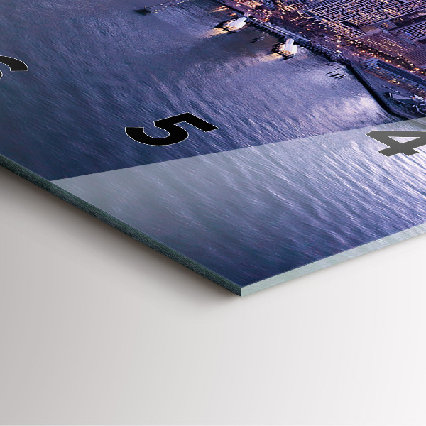 Square glass wall clock View of San Francisco