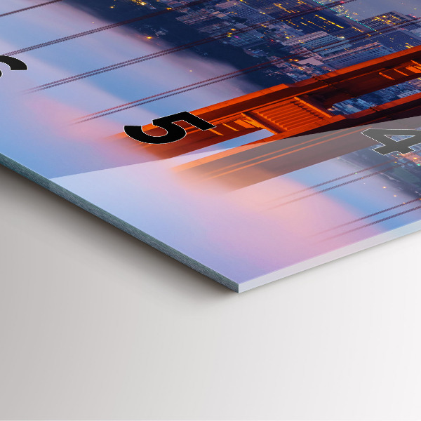 Square glass wall clock San Francisco Bridge