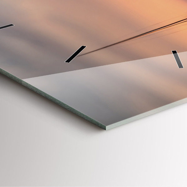 Square glass wall clock Lake Balaton USA