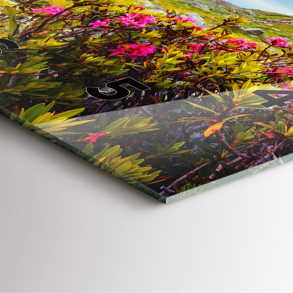 Square glass wall clock Mont Blanc Glacier Chamonix