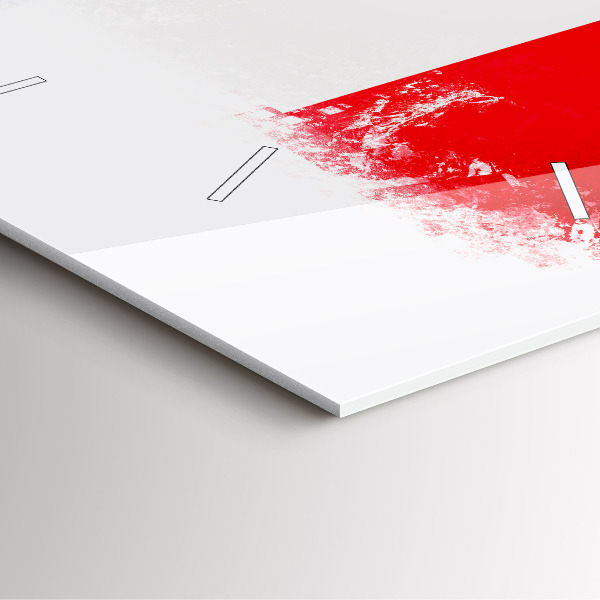 Square glass wall clock Flag of France