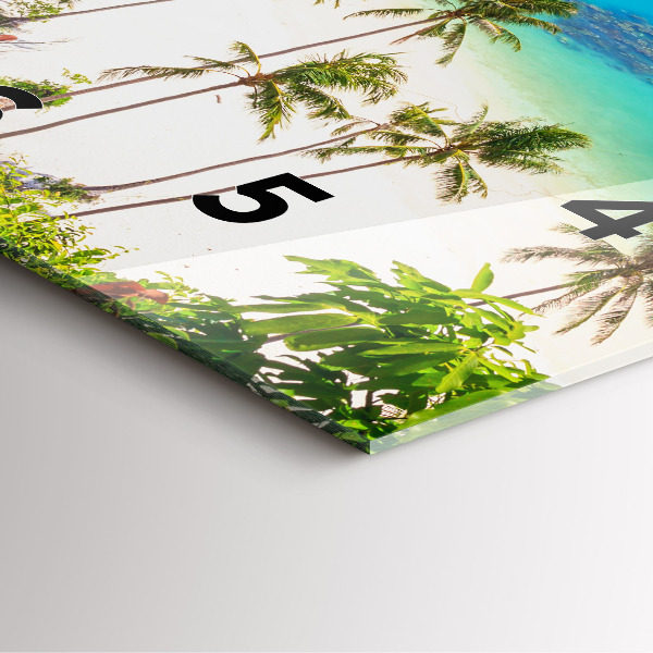 Square glass wall clock National Park Thailand