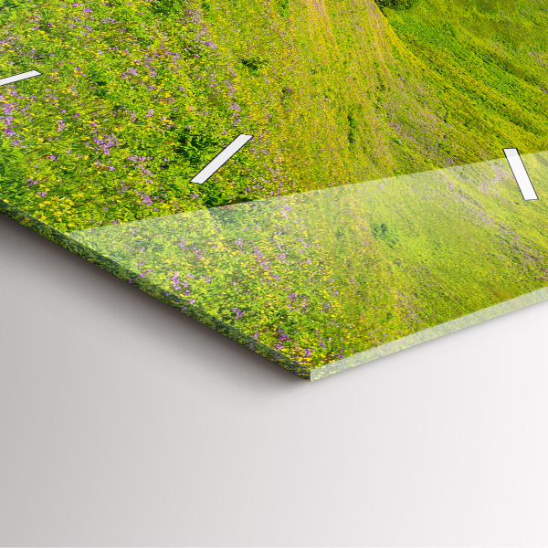 Square glass wall clock Hornstrandir Reserve Iceland