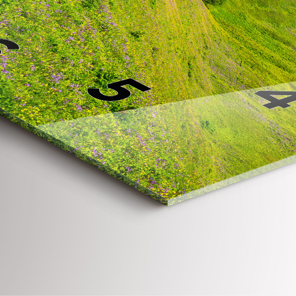 Square glass wall clock Hornstrandir Reserve Iceland