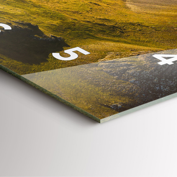 Square glass wall clock Road in Iceland