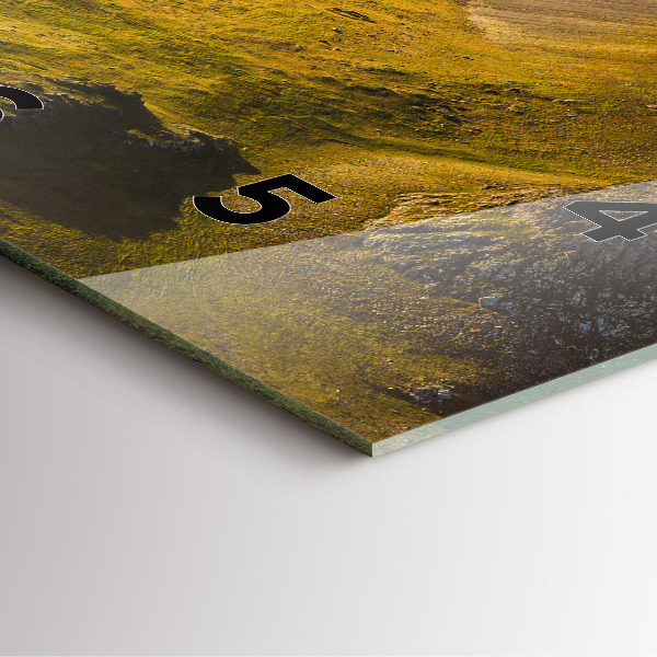 Square glass wall clock Road in Iceland