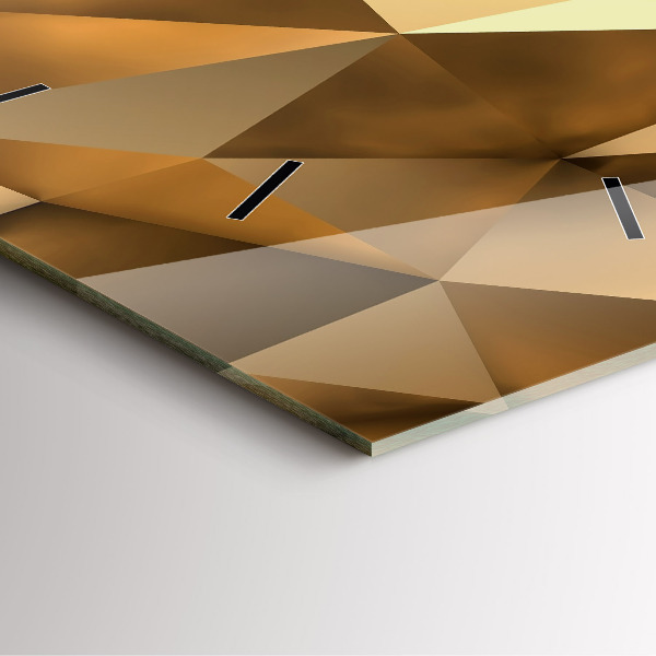 Square glass wall clock Geometric texture