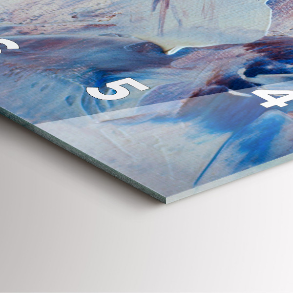 Square glass wall clock Abstract paint texture