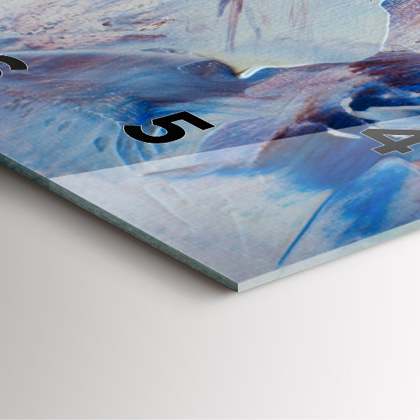 Square glass wall clock Abstract paint texture