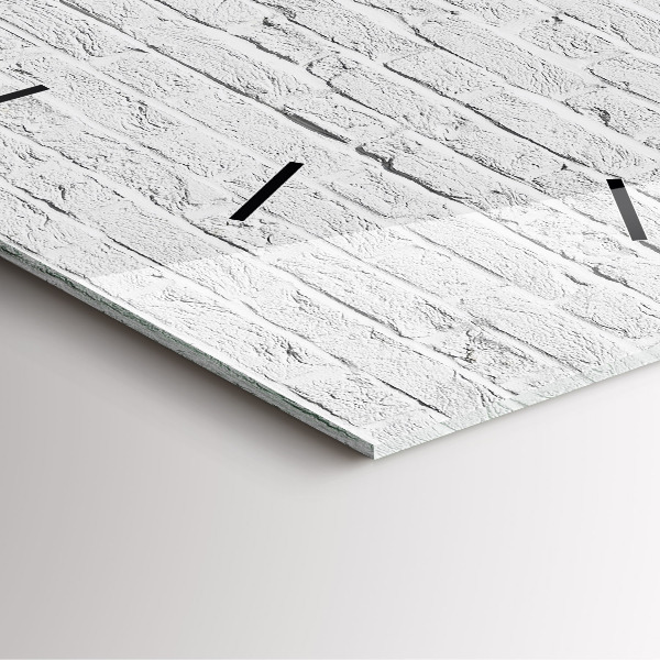 Square glass wall clock A wall of light bricks