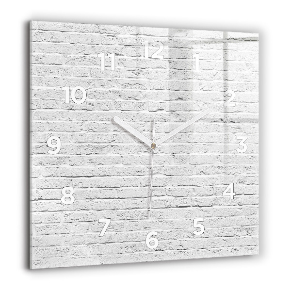 Square glass wall clock A wall of light bricks