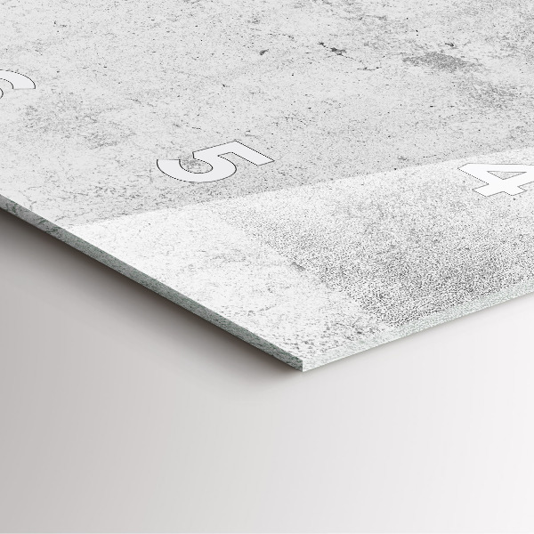 Square glass wall clock Concrete wall