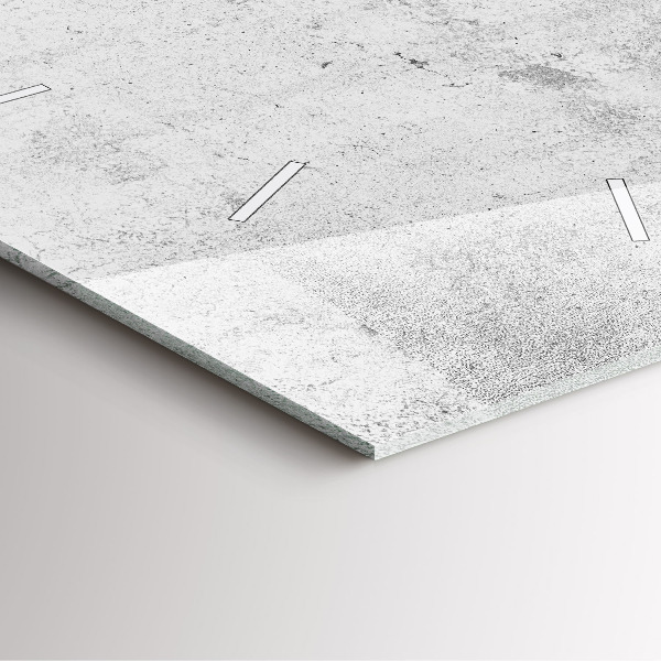 Square glass wall clock Concrete wall