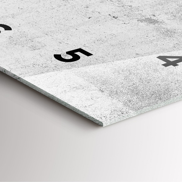 Square glass wall clock Concrete wall