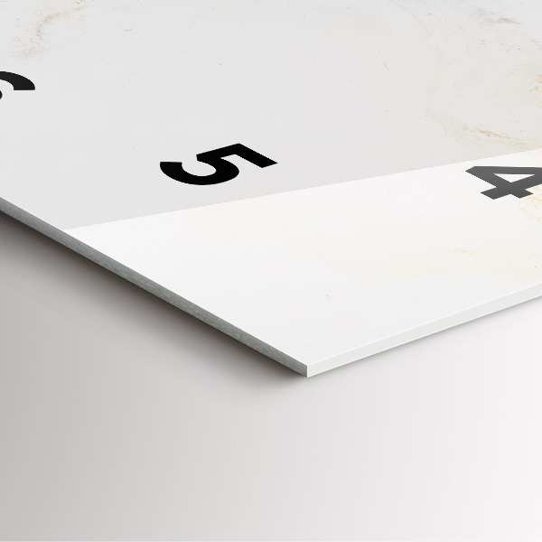 Square glass wall clock Artistic marble