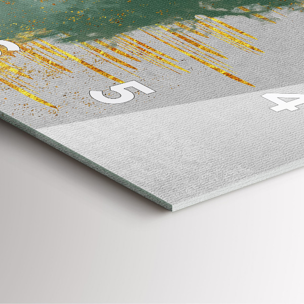 Square glass wall clock Decorative pattern