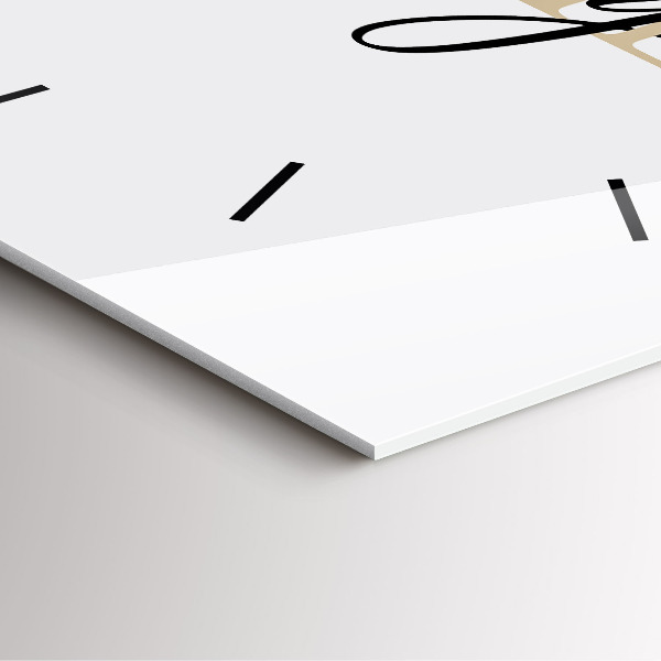 Square glass wall clock Family inscription