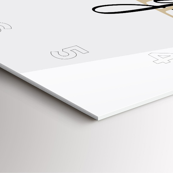 Square glass wall clock Family inscription