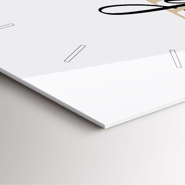 Square glass wall clock Family inscription