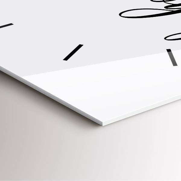 Square glass wall clock The inscription Bon voyage