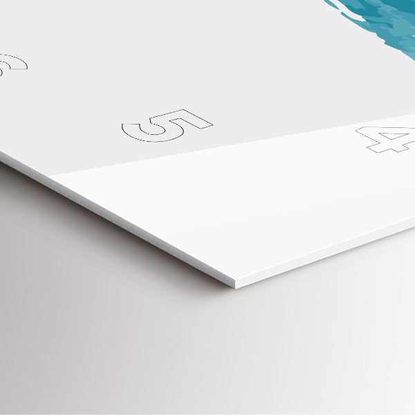 Square glass wall clock Brush strokes