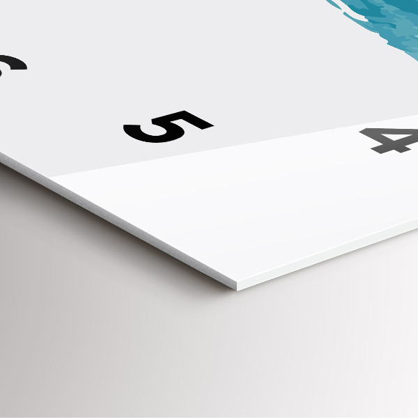 Square glass wall clock Brush strokes