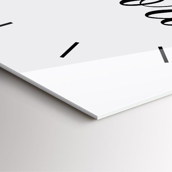 Square glass wall clock The inscription Memories