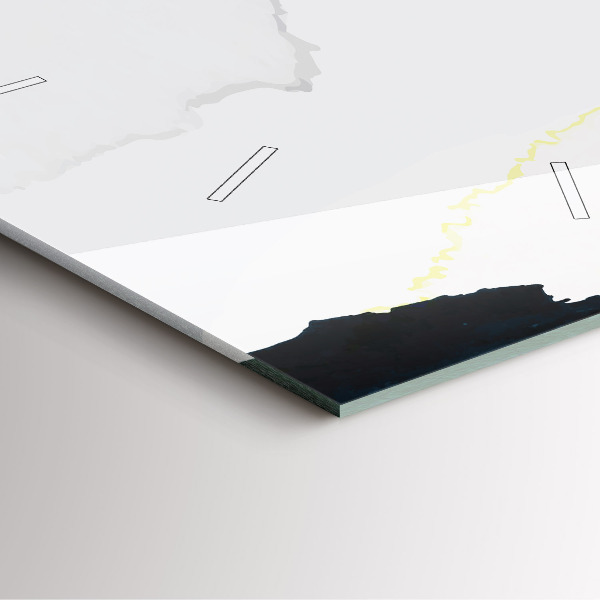 Square glass wall clock Abstraction spots