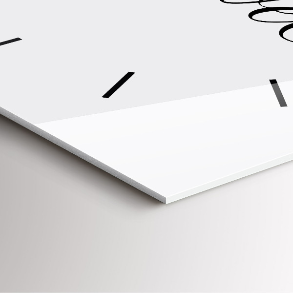 Square glass wall clock The inscription Travel