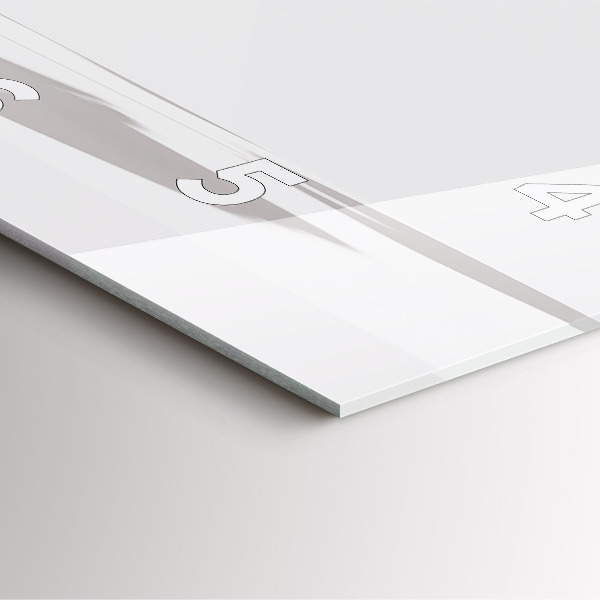 Square glass wall clock Abstract leaves