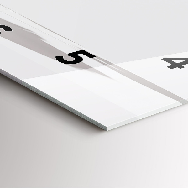 Square glass wall clock Abstract leaves